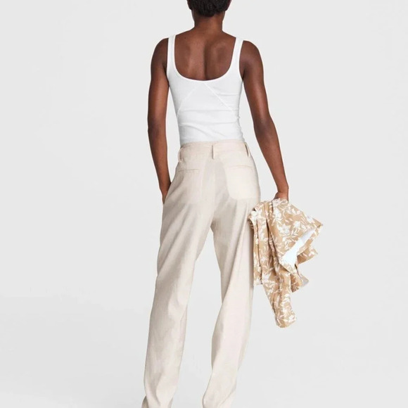 Rag & Bone Size 2 Roxie Linen Pant in Light Dove - Picture 5 of 9